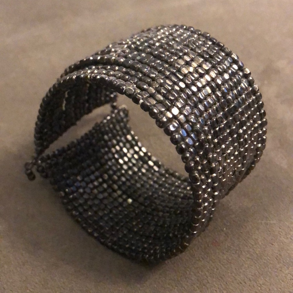 Dark grey beaded bracelet